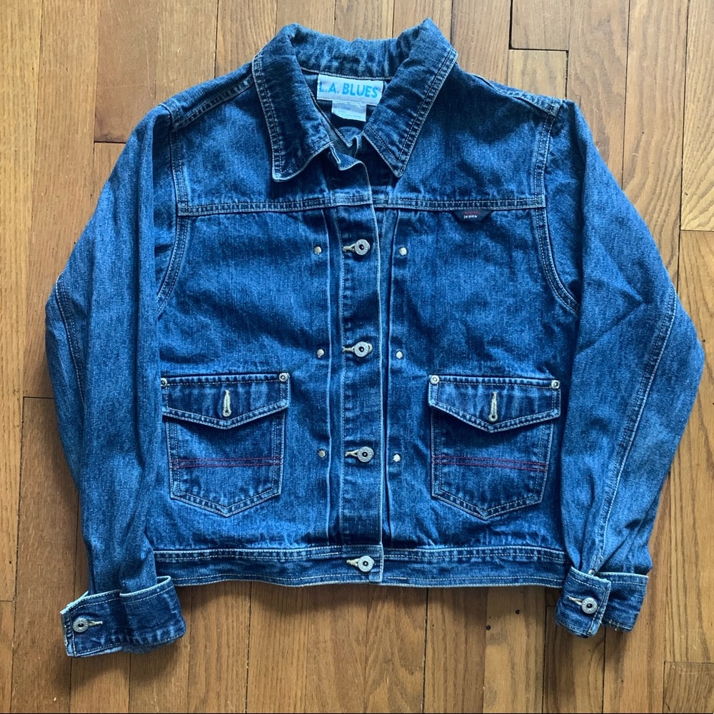 Vintage LA Blues cropped denim jacket